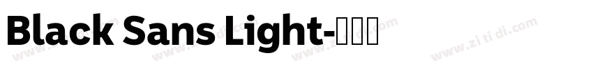 Black Sans Light字体转换
